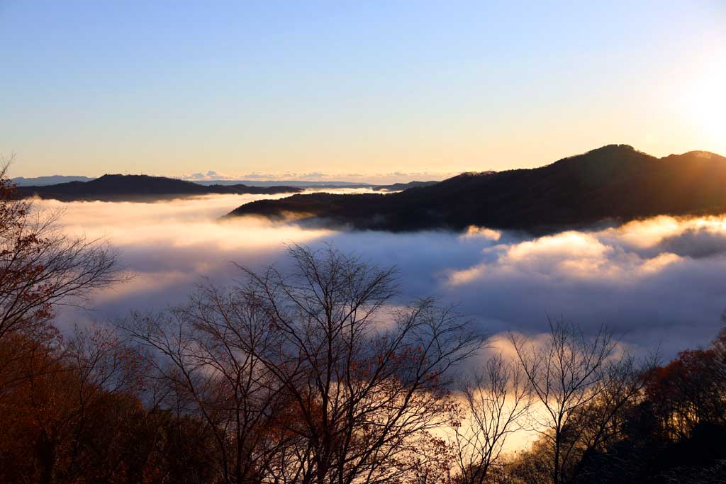 鎌倉山山頂から、雲海を